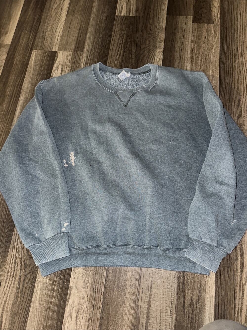 Vintage Russell Athletic Crewneck Grey XL Made In Mexico 26x25